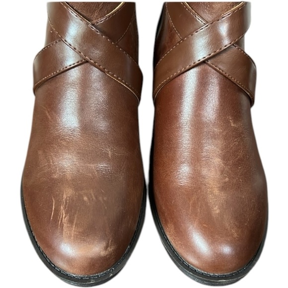 Rockport Vickey Belt Leather Cognac Bootie Size 5 - Picture 6 of 12